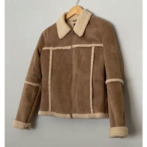 Teddy Lined Suede Jacket
